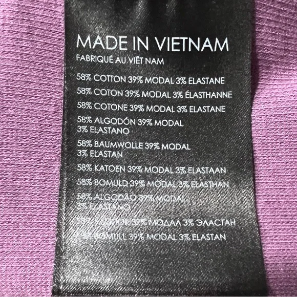 Club Monaco Bowee Tee, Size Medium, Deep Lilac/Plum, Very good condition - Picture 4 of 9